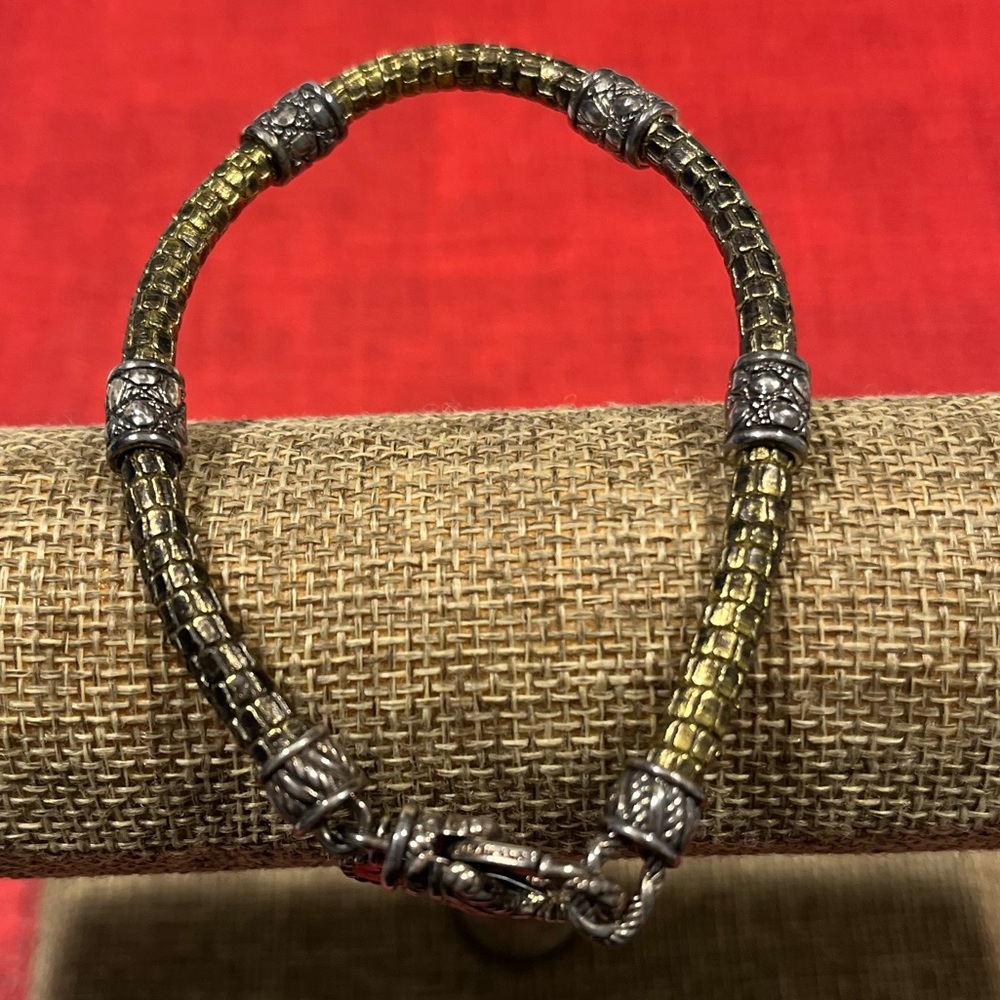JOHN HARDY ‘JAI’ RARE AUTHENTIC PRE-LOVED LEATHER & STERLING SILVER BRACELET - Picture 3 of 10